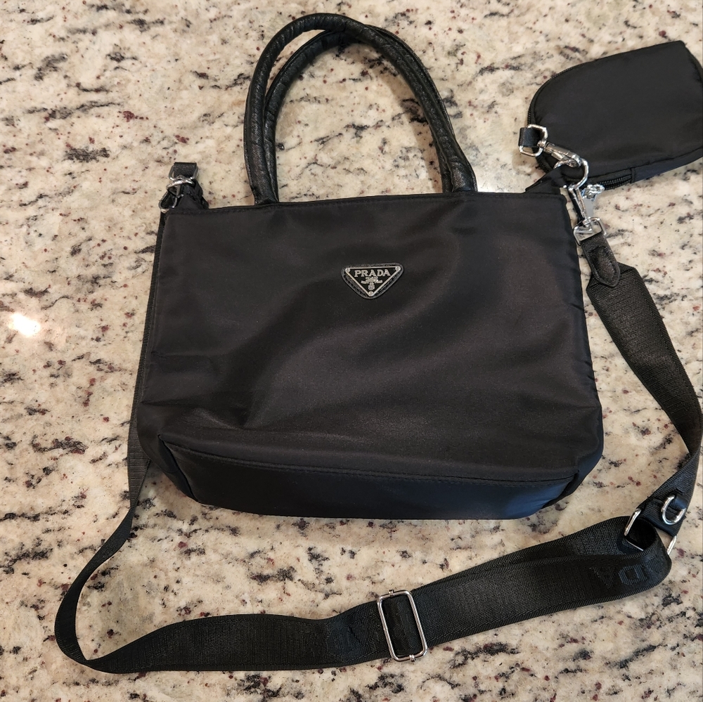 Black Nylon Shoulder Bag
